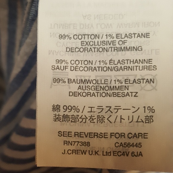 J Crew Embroidered Striped Tunic Beach Cover Up Size XS - Picture 8 of 8